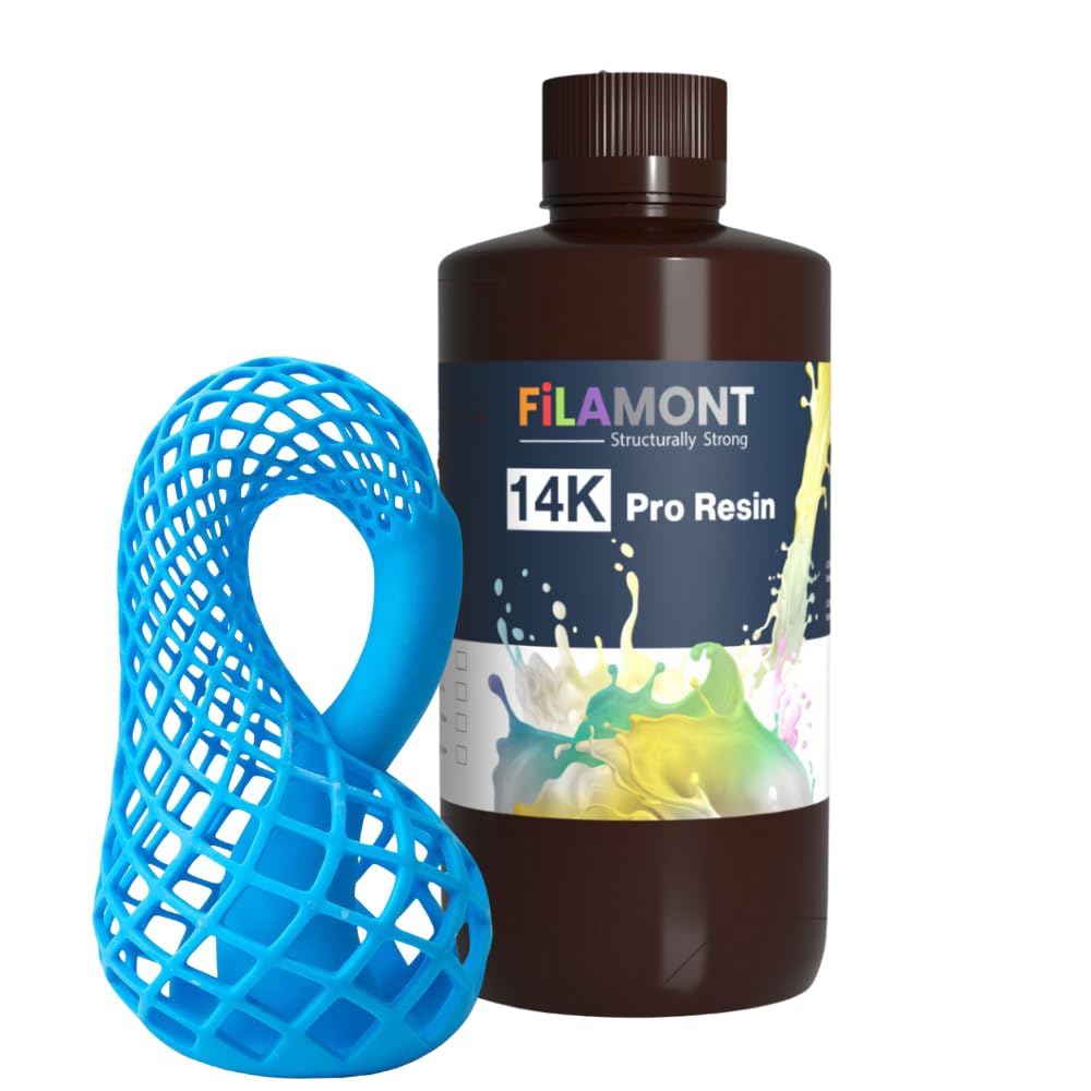 Filamont 14K Pro Resin Precision Perfected, Beyond 10K & 12K Limits, UV-Curing Resin with High Precision and Quick Curing & Excellent Fluidity for LCD 3D Printing (Blue)-image-2