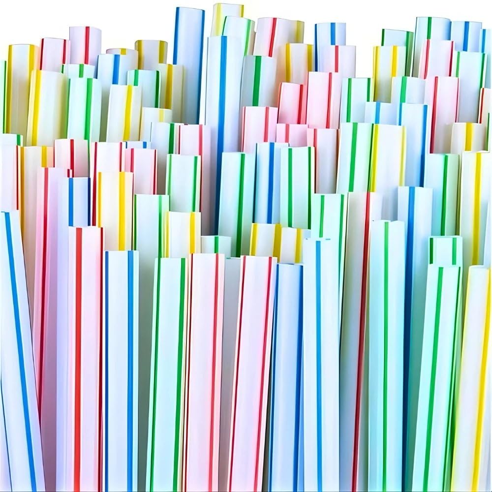 Assorted Colors Plastic Straw Stirrers - 5