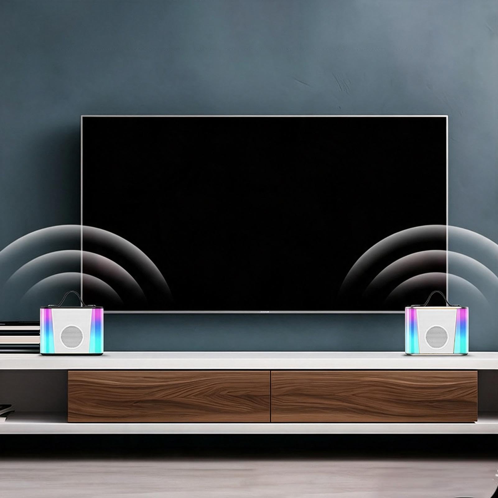 Máquina De Karaoke para Niños con 2 Micrófonos Inalámbricos Y Altavoz
