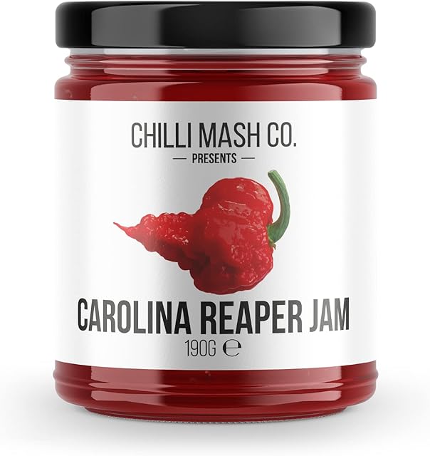 Carolina Reaper Chilli Jam | Chilli Mash Company | World's Hottest Chilli Jam - Extremely Hot | Vegan and Vegetarian Friendly | 250 ml