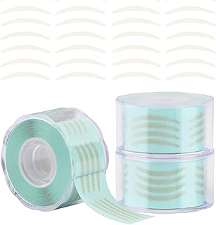 1800 Pieces Breathable Eyelid Tape, Lorvain 3 Rolls Invisible Eye Stickers Sticky Natural Single-sided Double Eyelid Sticker with Y Ford and Tweezers (Slim)