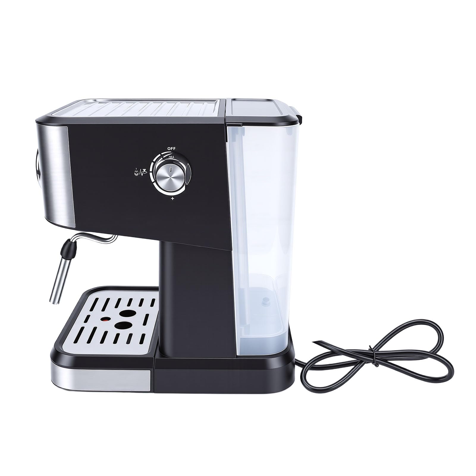 Haofy Barista Grade 20-barowy Ekspres do Kawy z dyszą Pary 1050 W 1,5 L Półautomatyczny Ekspres do Kawy do Domowego Biura Spieniacz do Mleka z kolbą 51 Mm (wtyczka UE)