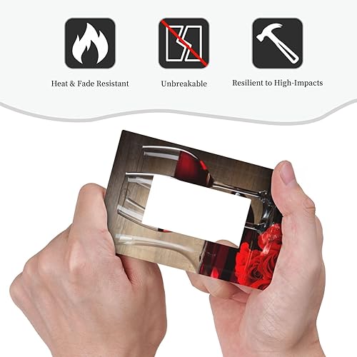 Miniatura 6 de Cubiertas de salida para copa de vino, copa de vino, rosa roja, placa de pared de 1 cuadrilla, cubierta de interruptor de luz basculante individual,