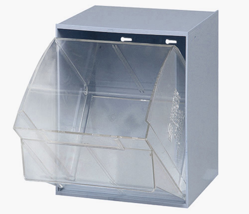 QUANTUM STORAGE SYSTEMSGray Quantum QTB301 Clear 11-3/4-Inch by 11-13/16-Inch by 13-5/8-Inch Tip Out Bin System