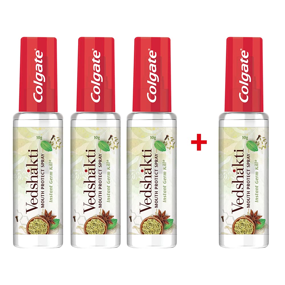 Colgate Vedshakti Mouth Protect Spray, Instant germ kill, 10ml (Buy 3 Get 1 Free) with breath freshener (B092K1L7ZL) Amazon Price History, Amazon Price Tracker