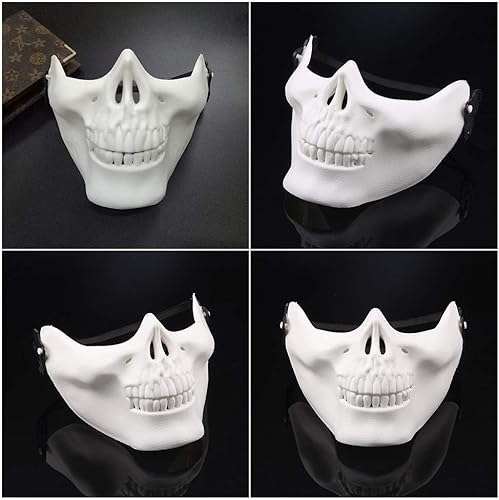 Miniatura 6 de Amosfun - Máscara de calavera para Halloween 2 unidades máscara de esqueleto de cráneo