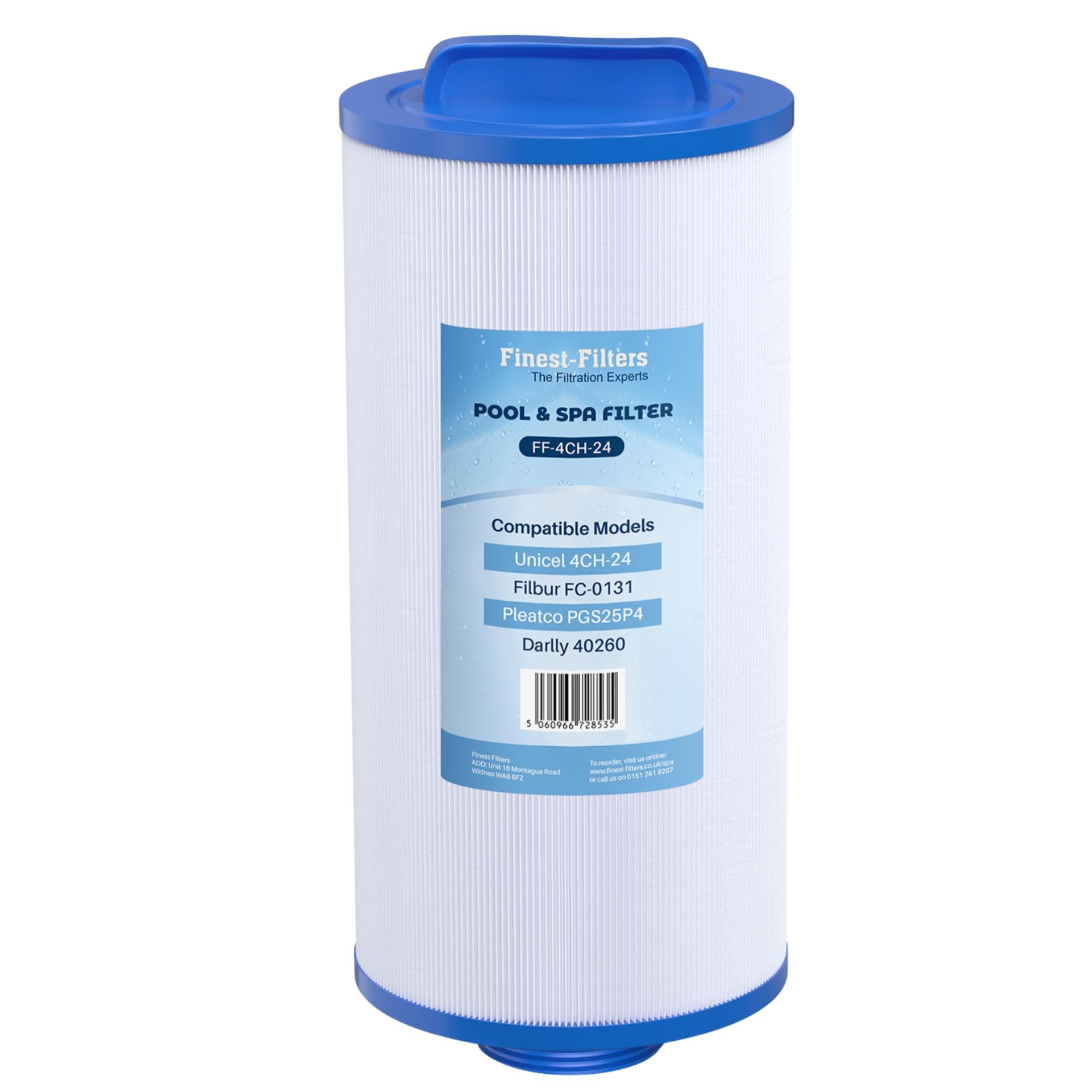 Finest-Filters Compatible With Pleatco PGS25P4 Spa Filter, Unicel 4CH-24, Filbur FC-0131, 20254-238, SD-00004, PAS-1217, 12519, Gatsby 25, Hot Tub Filter Cartridge Replacement
