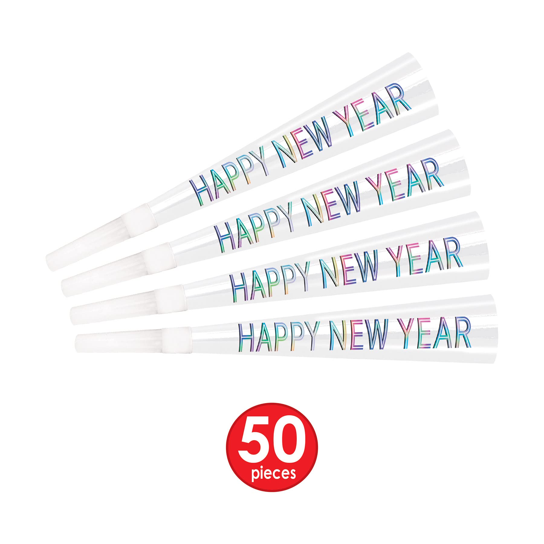 Beistle 80225-50 Razzle Dazzle Silvester Sortiment für 50 Personen NYE Party Supplies – Hüte, Tiaras, Hörner, Perlen, Papier Kunststoff Folie Federn, Mehrfarbig
