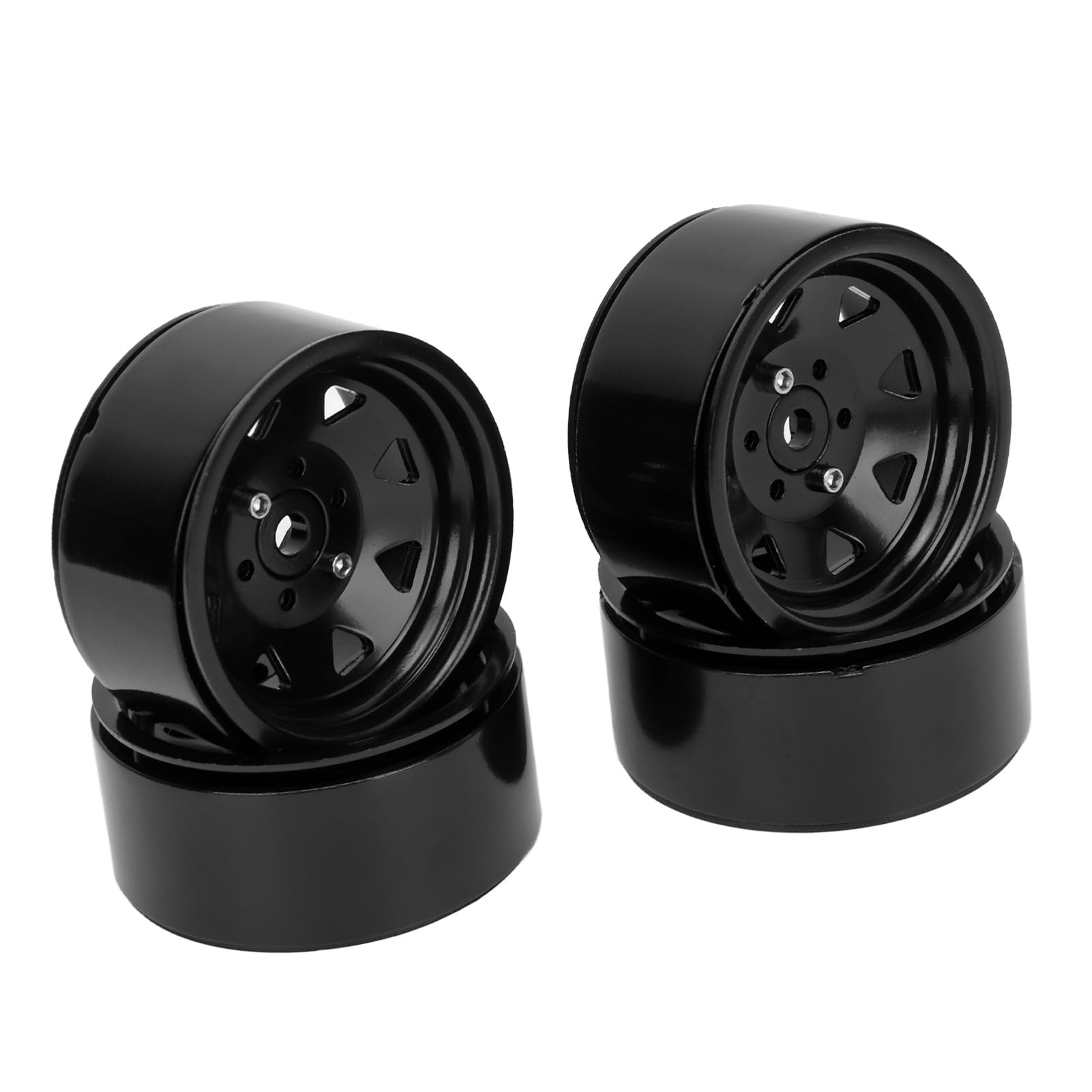 4 sztuki felg RC 1,9 cala, mocne i trwałe koła podporowe do Axial SCX10 SCX10 II SCX10 III GEN8 (Czarny)
