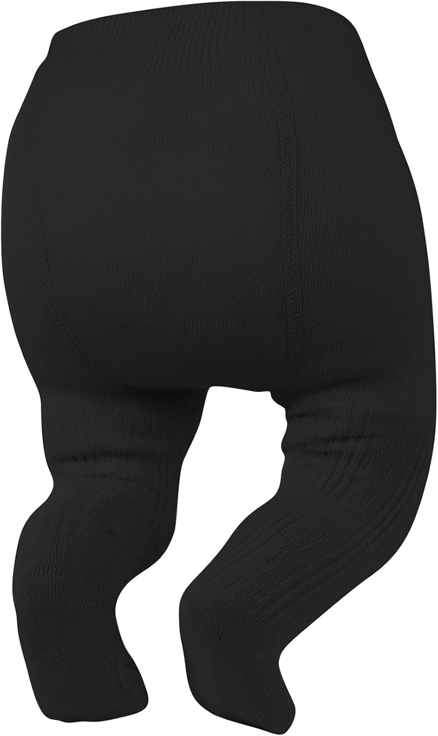 Zando Opaque Cotton Tights for Baby Girls, Infants & Toddlers, Cozy Winter Leggings with Cable Knit Design, Size 0-3M to 6-7T