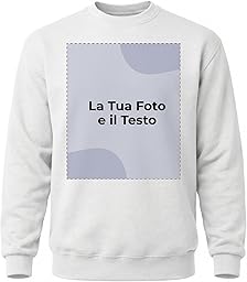 Cimpress Personalised Men's Sweatshirt Size S - 5XL, Customisable with Photo, Logo or Text, Crew Neck with Front Print, Ideal for Teams, Gifts, Events or Corporate Uniforms