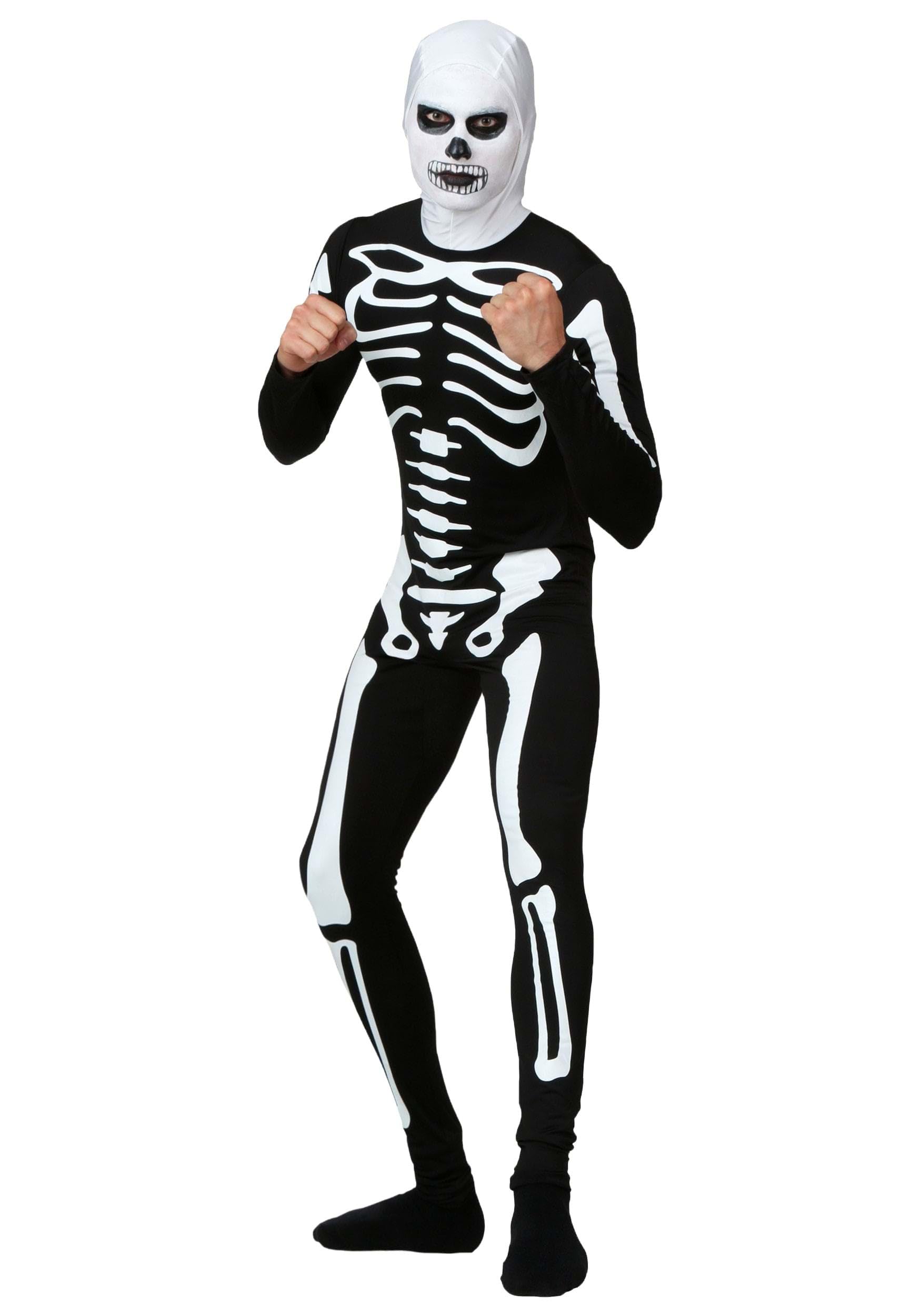 Adult Cobra Kai Skeleton Costume | Men's Karate Kid Movie Outfit, Jumpsuit, Mask