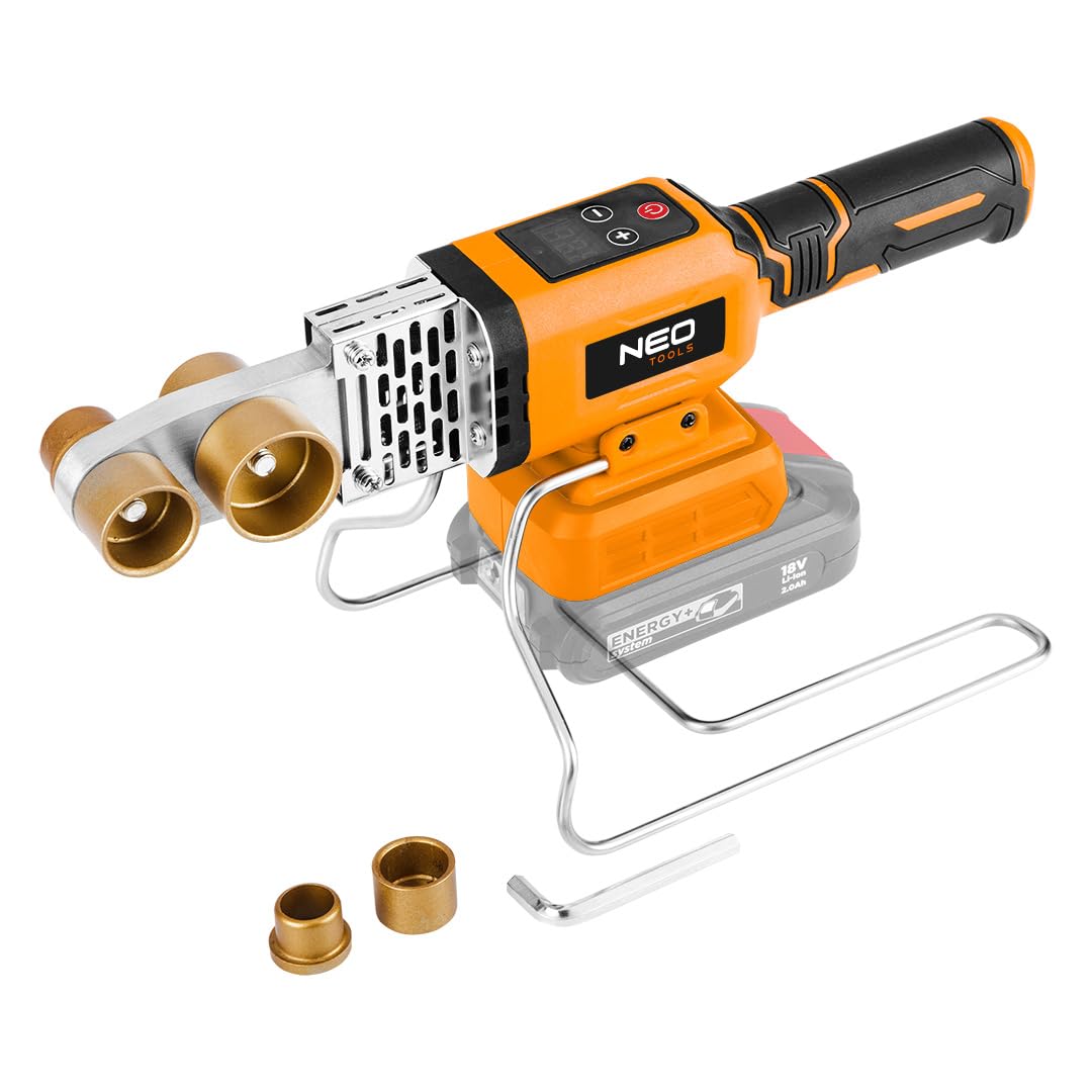 NEO TOOLS Poste à souder sans batterie, poste à souder à bout professionnel avec affichage numérique Poste à souder des tuyaux en plastique 18 V