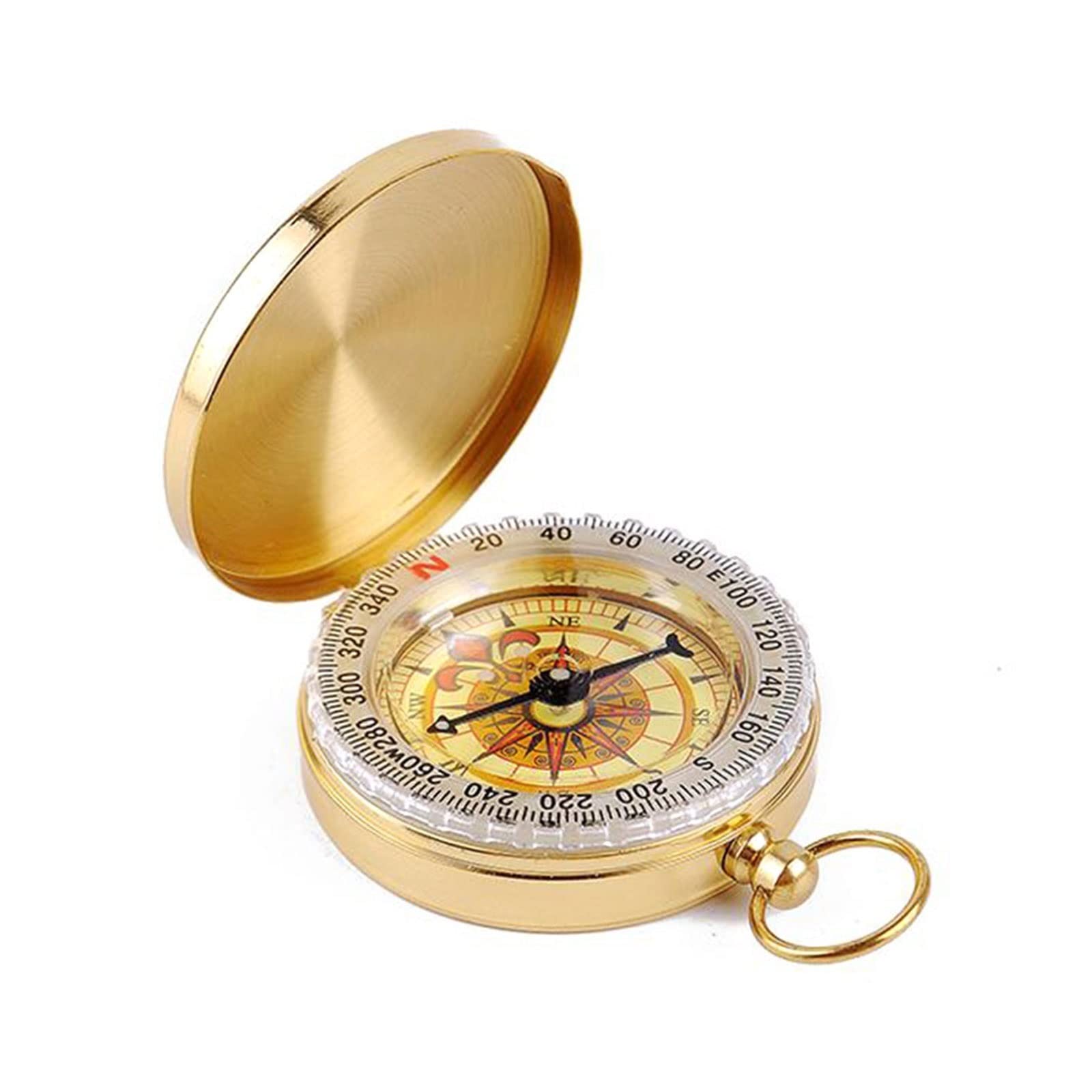 JINGYAN Kompasy Metal Flip Copper Compass Luminous High-Grade Pocket Watch