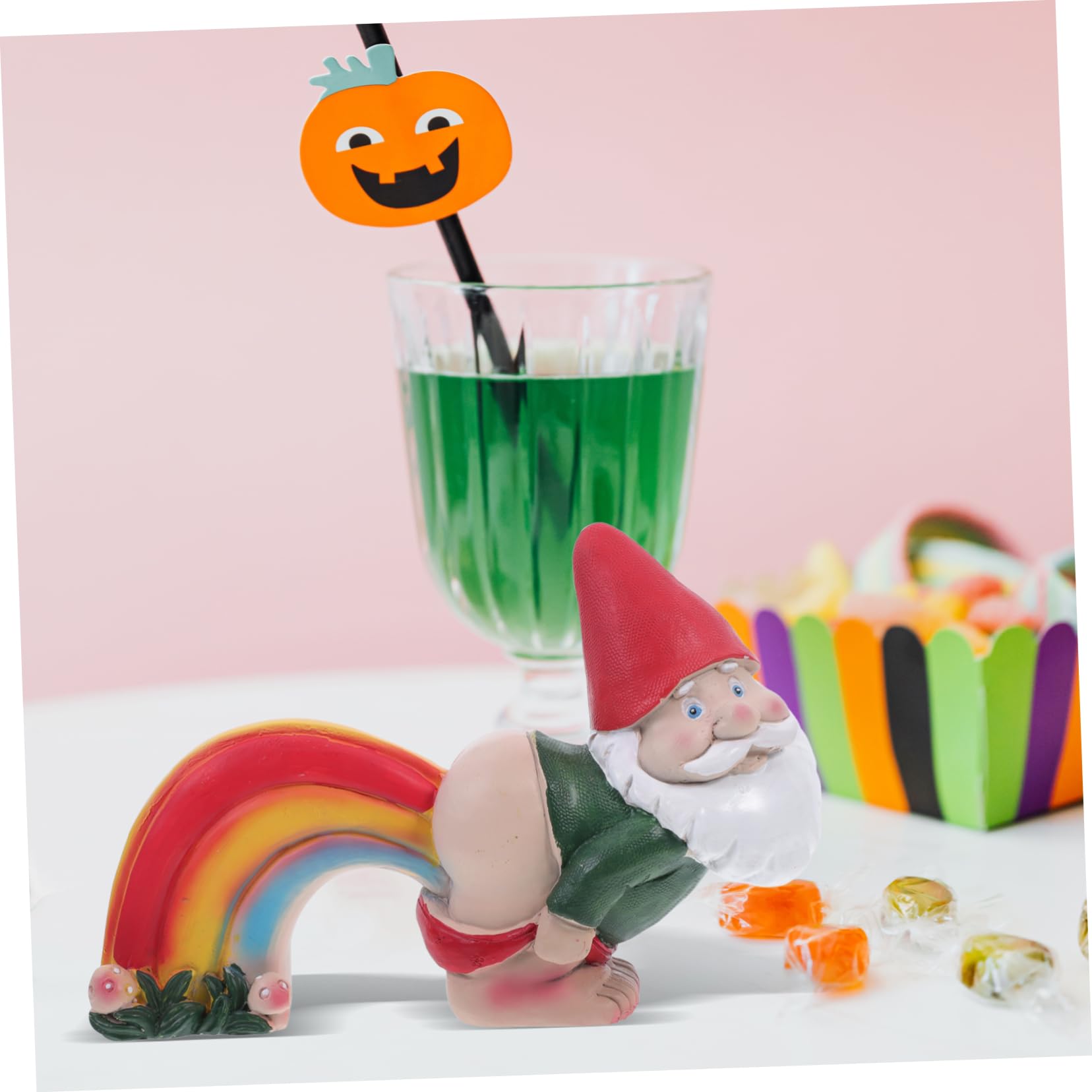 TOYANDONA 2 Figurka Krasnala Ogrodowego z Żywicy Dekoracja Do Ogrodu Wodoodporna i Idealna Przyjęcia i Tarasy Świetna Zewnątrz Wnętrz
