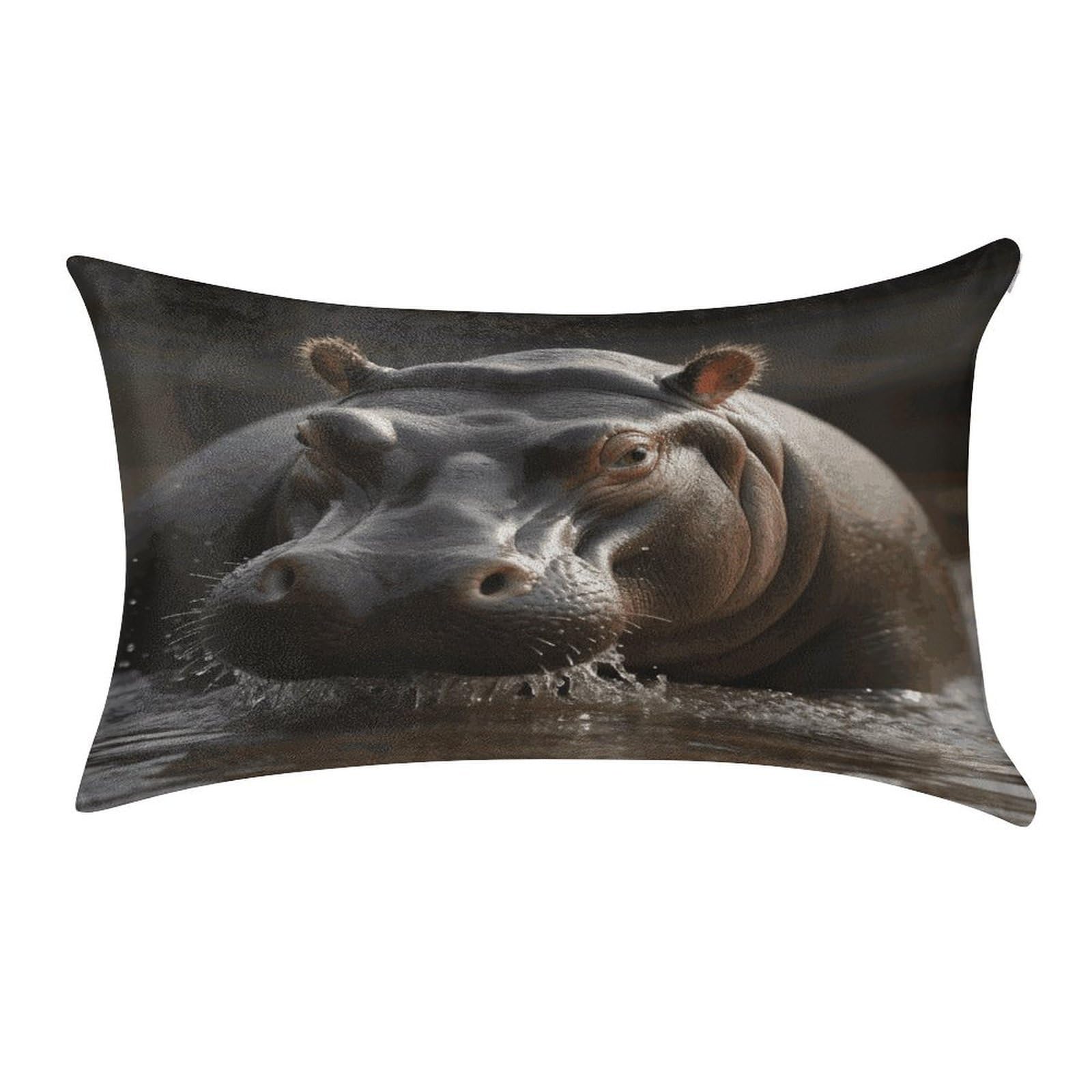 Btcowzrv Style Hippo Pillow Cover Pillow Case Pillowcase