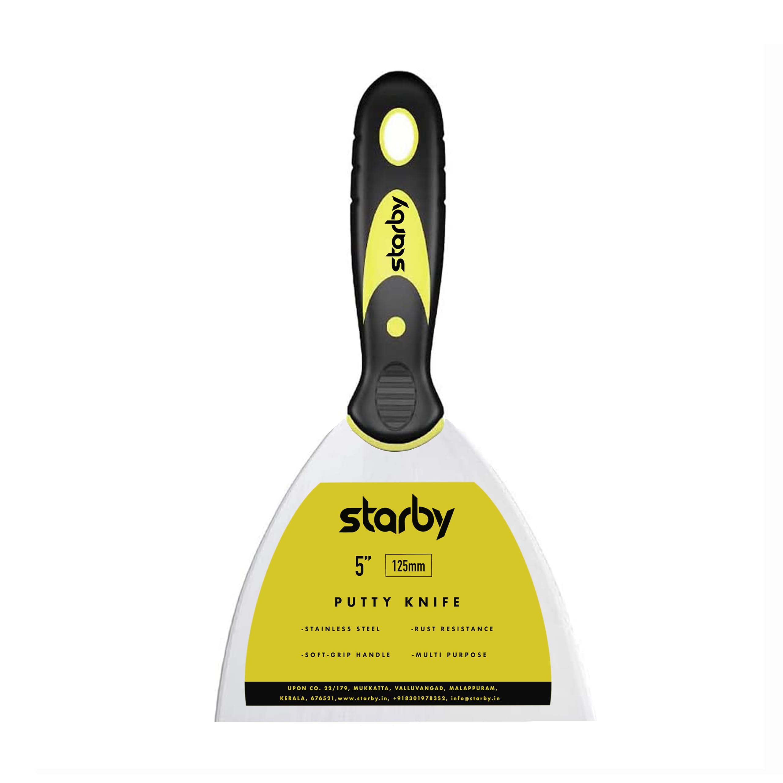 Starby Stainless Steel Putty Knife Set | Pack of 12(12 Pieces of 5") Putty Scraper Tool for Drywall Finishing, Plaster Scraping, Decals, Wallpaper, Mixing, Cutting & Other Uses