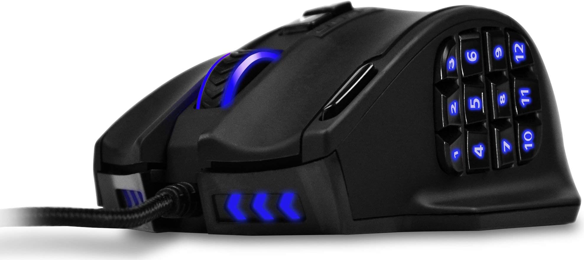 UtechSmart Venus Gaming Mouse RGB Wired, 16400 DPI High Precision Laser Programmable MMO Computer Gaming Mice (Renewed)