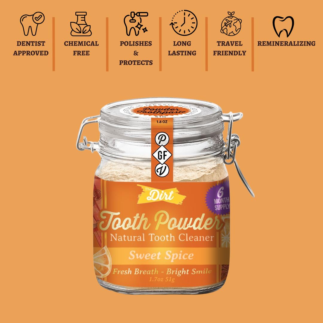 The Dirt All Natural Gluten & Fluoride Free Tooth Powder - Organic