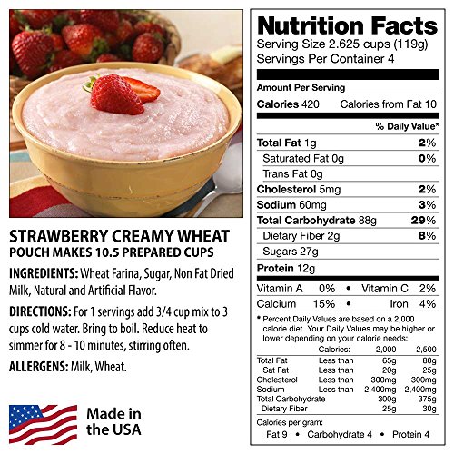 Long Term Dehydrated Food Storage - 120 Large Breakfast Servings - 36 Lbs - Disaster Preparation Freeze Dried Supply Kit - Individual Meals In Sealed Bucket - Easy To Prepare: Just Add Water #TOP5