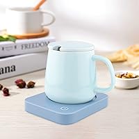 Vista 9 de VOBAGA Coffee Cup with Lid and Flat-Bottom, 13 oz Tea Mug for Daily Use Warming Coffee&Tea (Black)