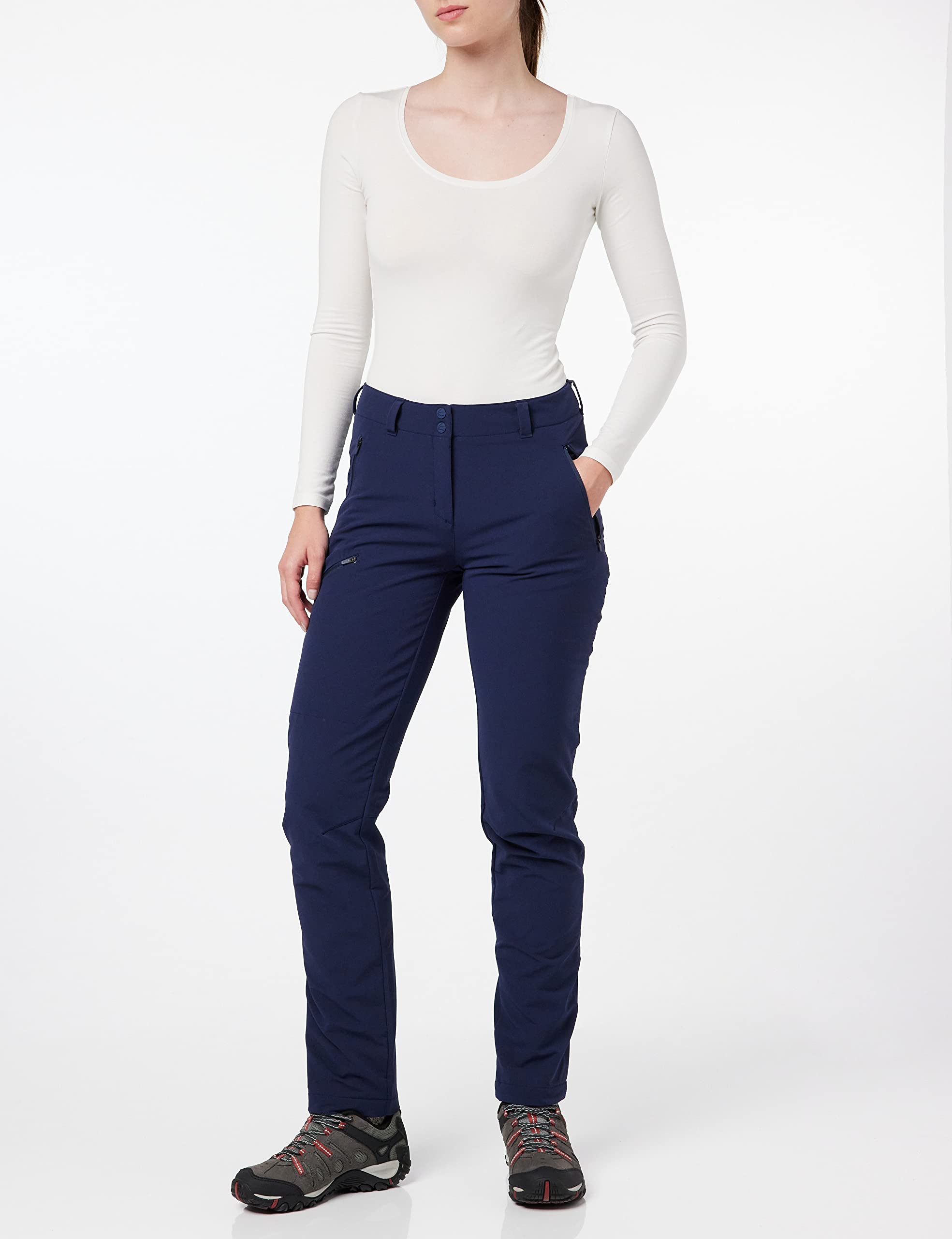 Schöffel Damen Pants Ascona Warm L, warme Wanderhose mit 4 Wege-Stretch, wasserabweisende, atmungsaktive Thermohose