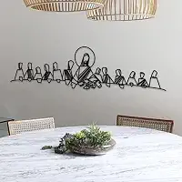 Quadro Santa Ceia Moderna em MDF – Releitura Artística para Sala de Jantar