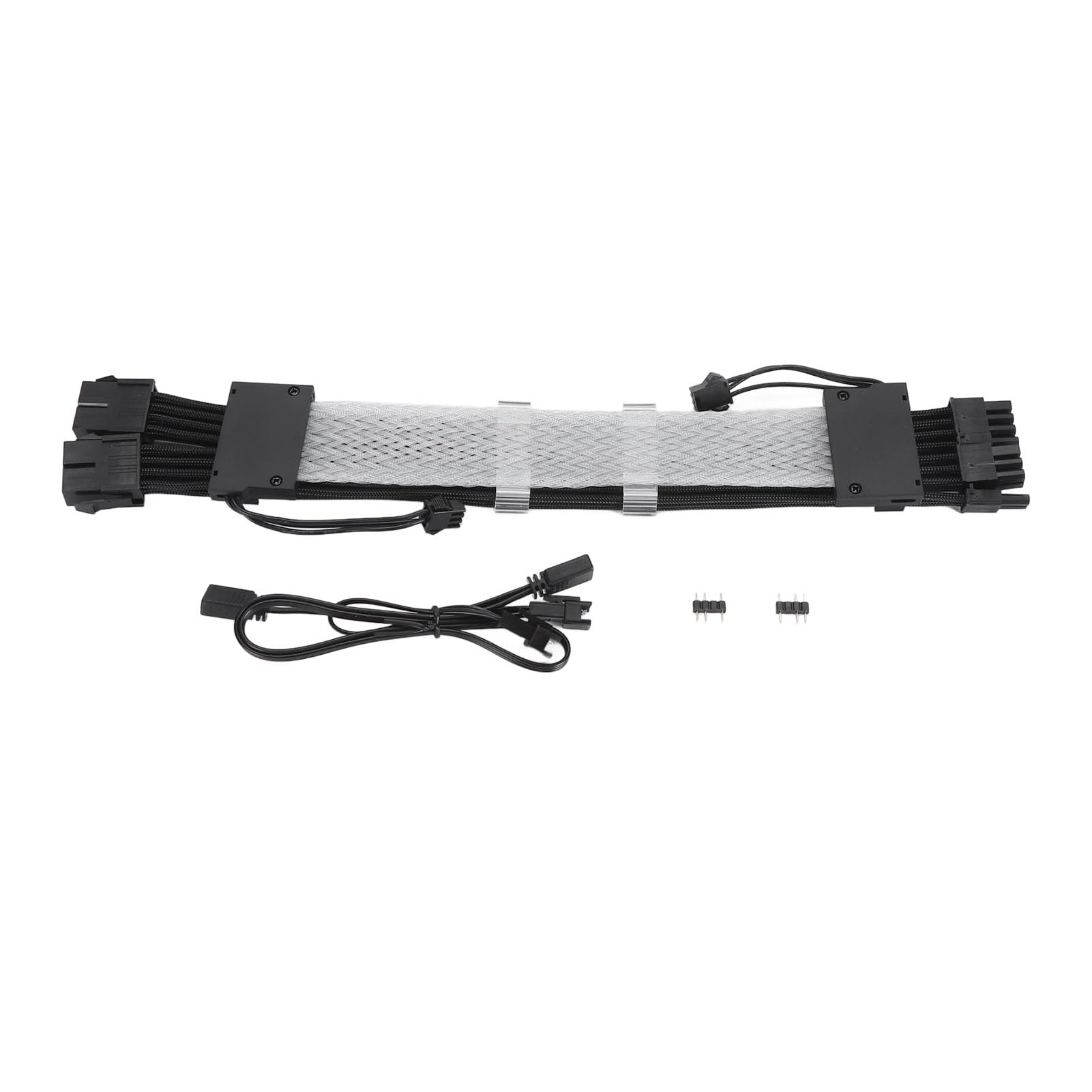 Cavo di Prolunga ARGB con Guaina, Trasmissione del Segnale Senza Perdita di Doppia Sorgente Luminosa 18AWG 2x8P 300 Mm, Cavo di Prolunga Dai Colori Abbaglianti Supporta la