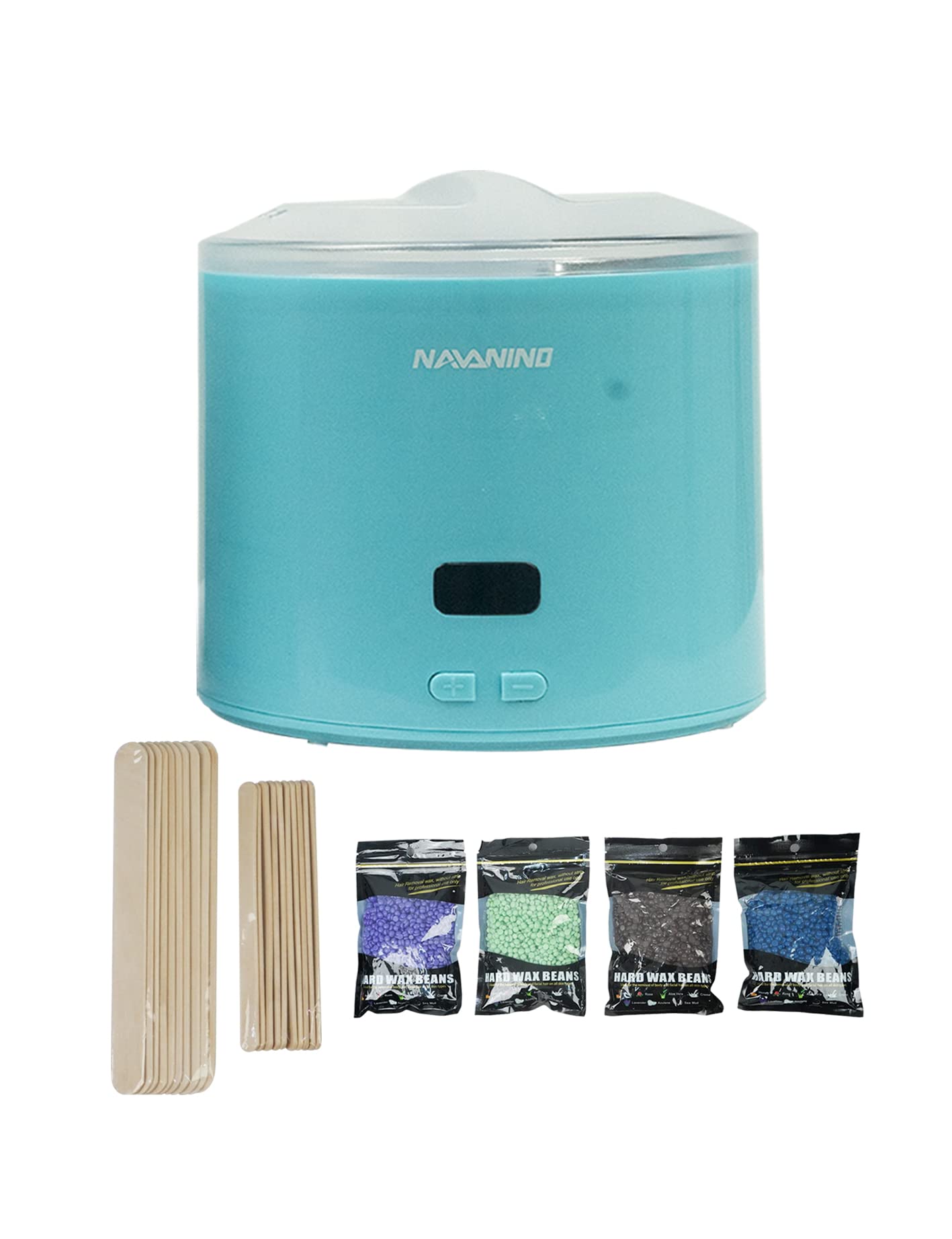Digital Waxing Kit - Wax Melt Warmer Kit for Sensitive Skin Coarse Hair Removal - Hard Wax Beads & Stainless steel Liner -for Body Face Leg Bikini -Home Waxing Kit for Women Men