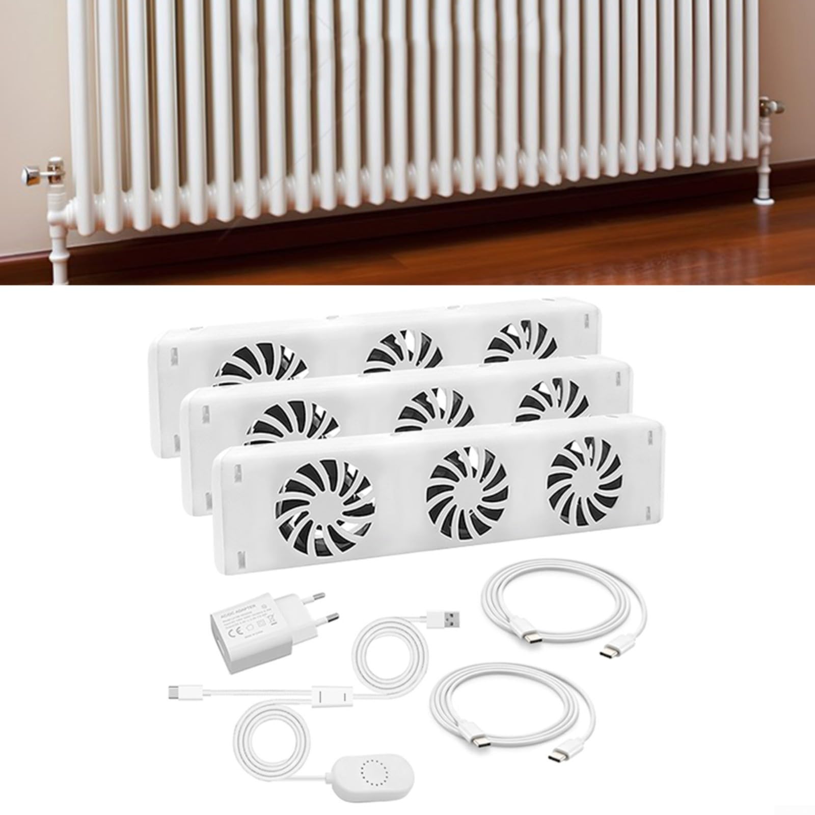 Ventilatore Termico HEIBTENY Per Radiatori – Smart Booster Fan, Montaggio Sotto Radiatore, Silenzioso E Certificato CE
