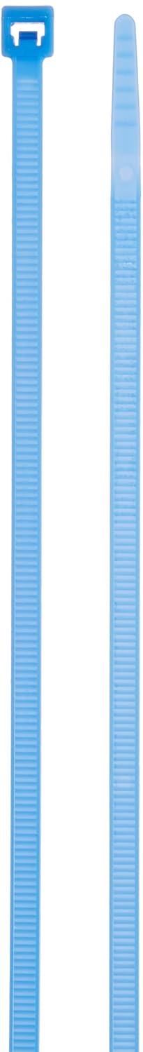 Aviditi 14" Nylon Cable Ties, Blue, 50 lb. Strength, .19" Width, Tamper Proof Zip Ties, Self Locking, Bundle and Organize Wires/Cables in Warehouse, Garage, Home or Office, Case of 1000