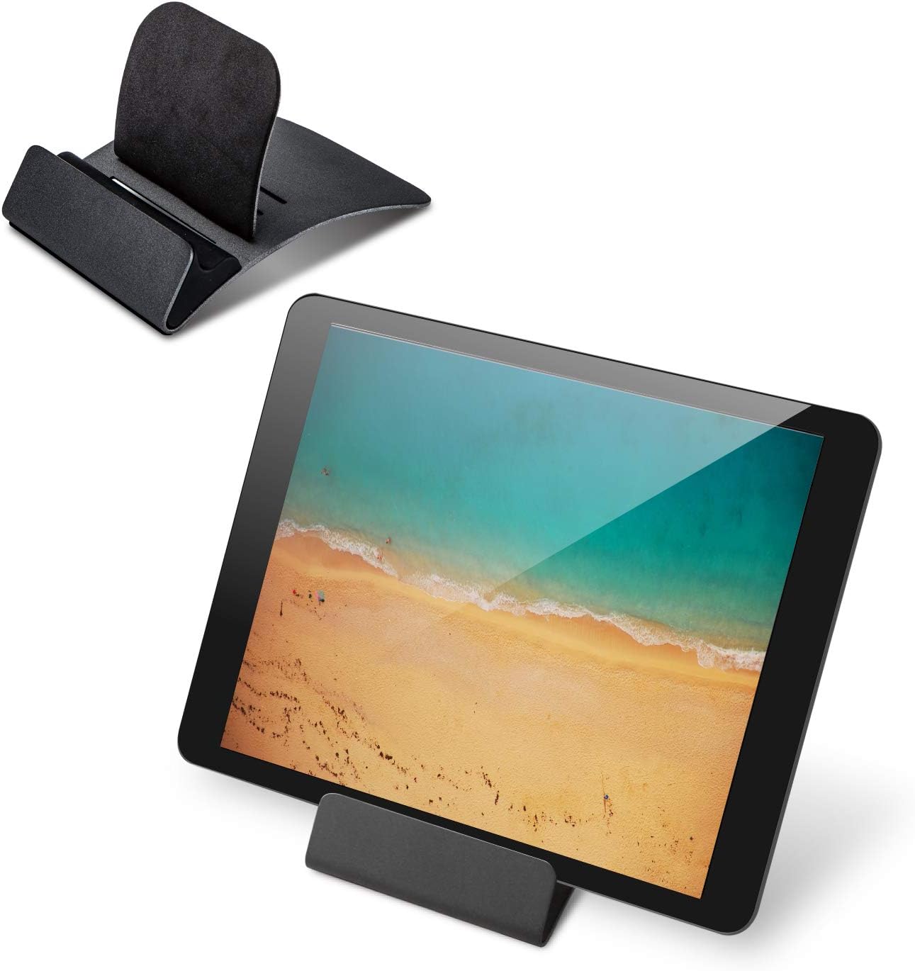 Elecom TB-DSCHARCBK Tablet Stand, Smartphone Stand, Compatible with 7.0-12.9 Inches, Steel, Cable Insert, Black, iPad, iPad Pro, iPad Air, iPad Mini, Surface, Kindle, Nintendo Switch, Etc