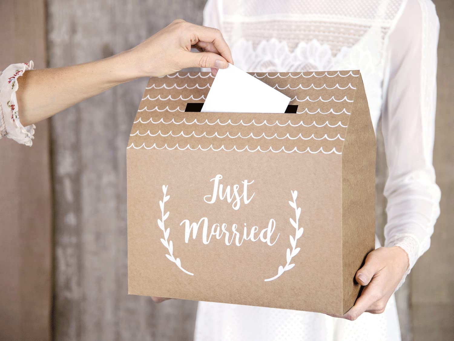 Wedding Post Box, Card Holder Box - Just Married