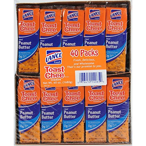 Lance Toast Chee Peanut Butter Crackers (40 Count) (2 Pack)