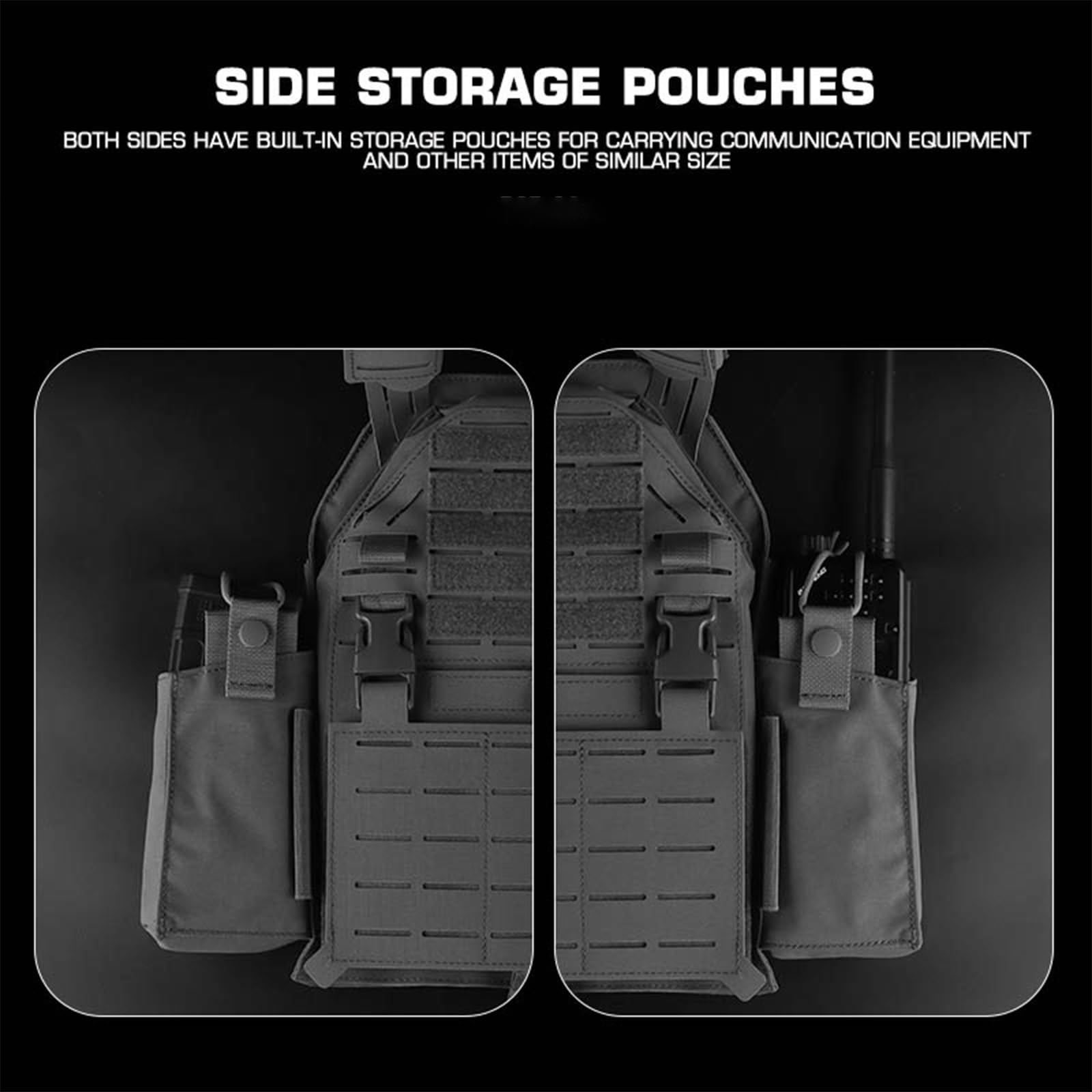 Chaleco táctico, ajustable, ligero, equipo de entrenamiento de protección para actividades al aire libre, caza, airsoft y juegos de CS, duradero, multiusos, equipo táctico al aire libre