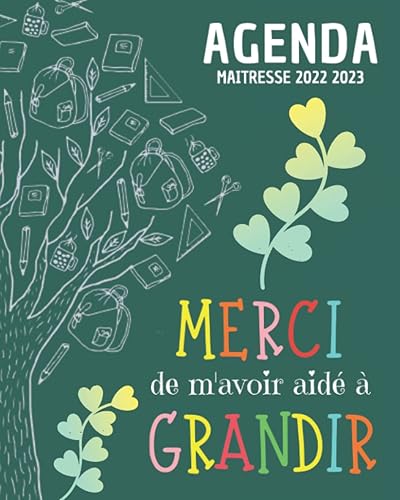 Agenda Maitresse 2022 2023: Planificateur Hebdomadaire une semaine sur 2 pages | Cadeau Personnalisé Maitresse , Maitre , ATSEM , NOUNOU , ... | 29 AOUT 2022 - 30 JUILLET 2023 .