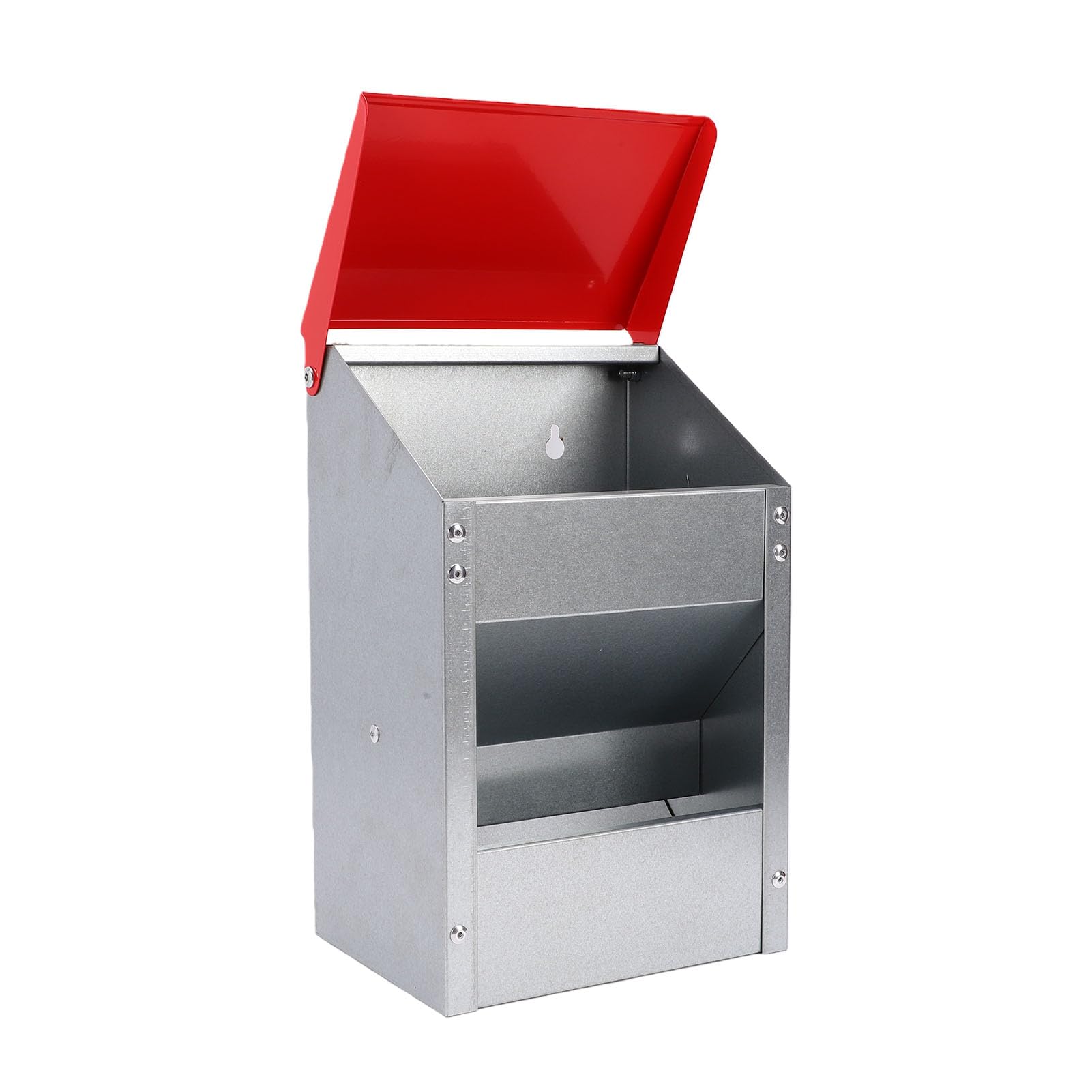 Tnfeeon Comedero para Pollos con Tapa Comedero Automático para Aves de Corral Resistente a la Intemperie Dispensador de Alimentos para Gallinero Exterior 10 Libras Sin Desperdicio para Pollos de