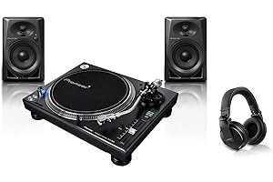 Pioneer Pro DJ Bundle with PLX-1000 + DM-40 Set + HDJ-X5 Headphones