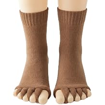 Happy Feet Foot Alignment Socks With Toe Separators for Men Women Toe Separator Socks for Yoga GYM Massage Sports