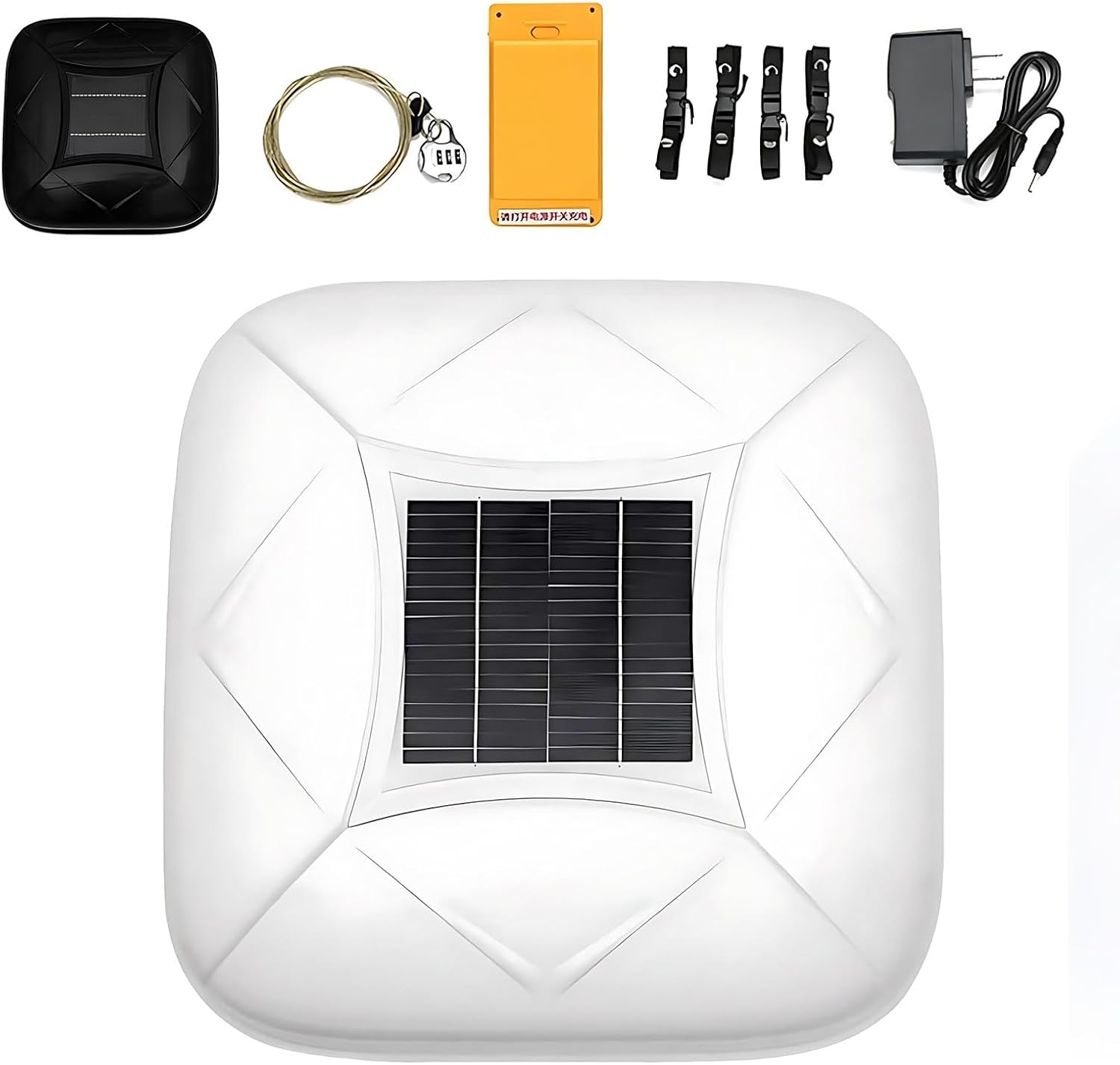 Remote Control Car Cover with Solar Charging & Smart App Control, All-Year Breathable Protection, White Reflective Surface, Ideal for Hot Climate Cities and Summer Noon Parking White-YXXL