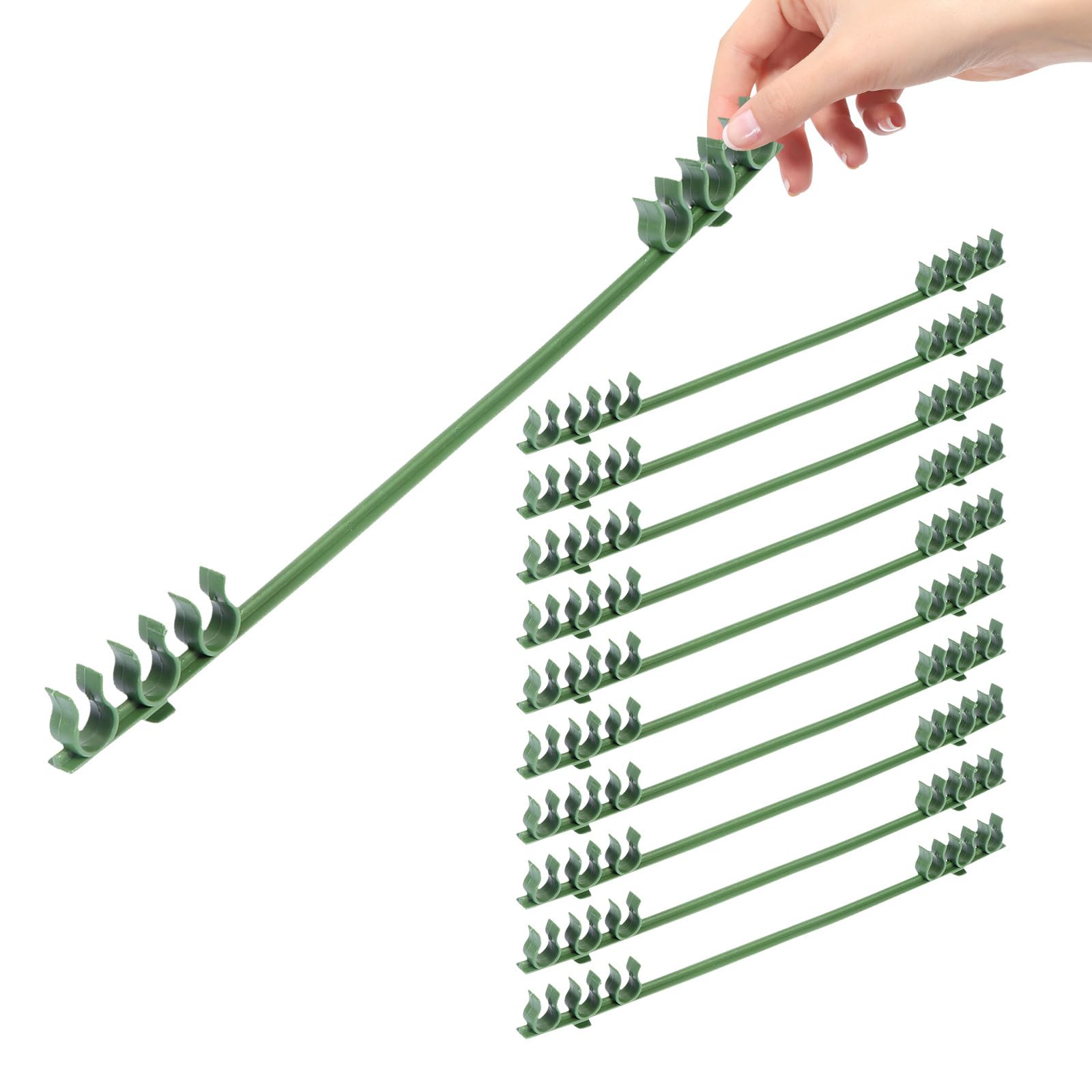 Tomates affaissées ? Lot de 50 clips pour tubes ronds 11 mm de fixation plantes grimpantes