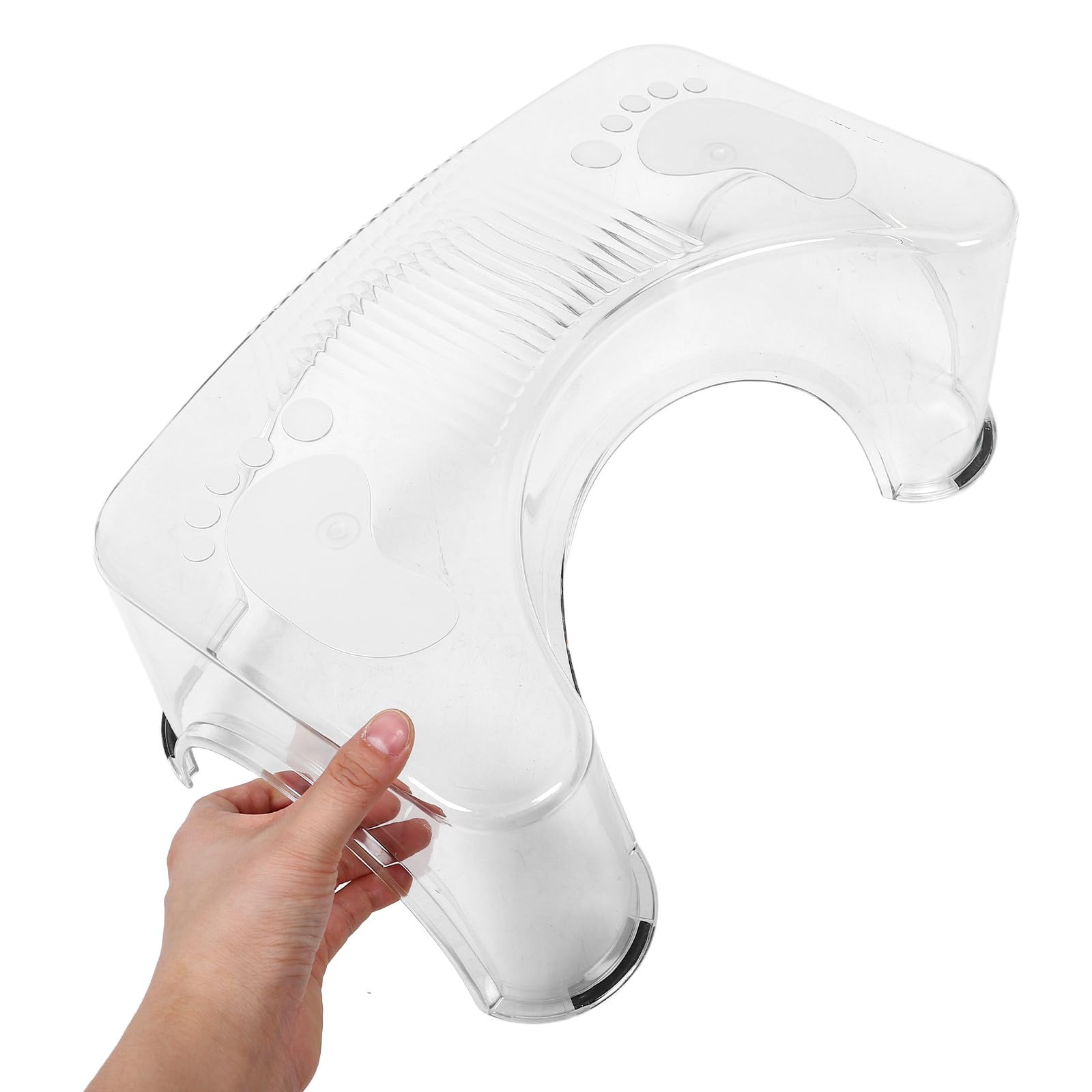Taburete Entrenamiento del Baño Transparente Multifuncional de Pet Antideslizante Ligero y Moderno para Baño y Hogar Adecuado para Niños y Personas Mayores