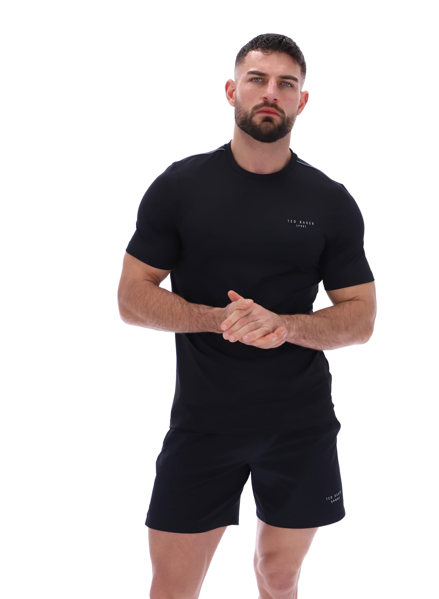 Ted Baker Sport Mens SAM Aeroflow Running T-Shirt Black