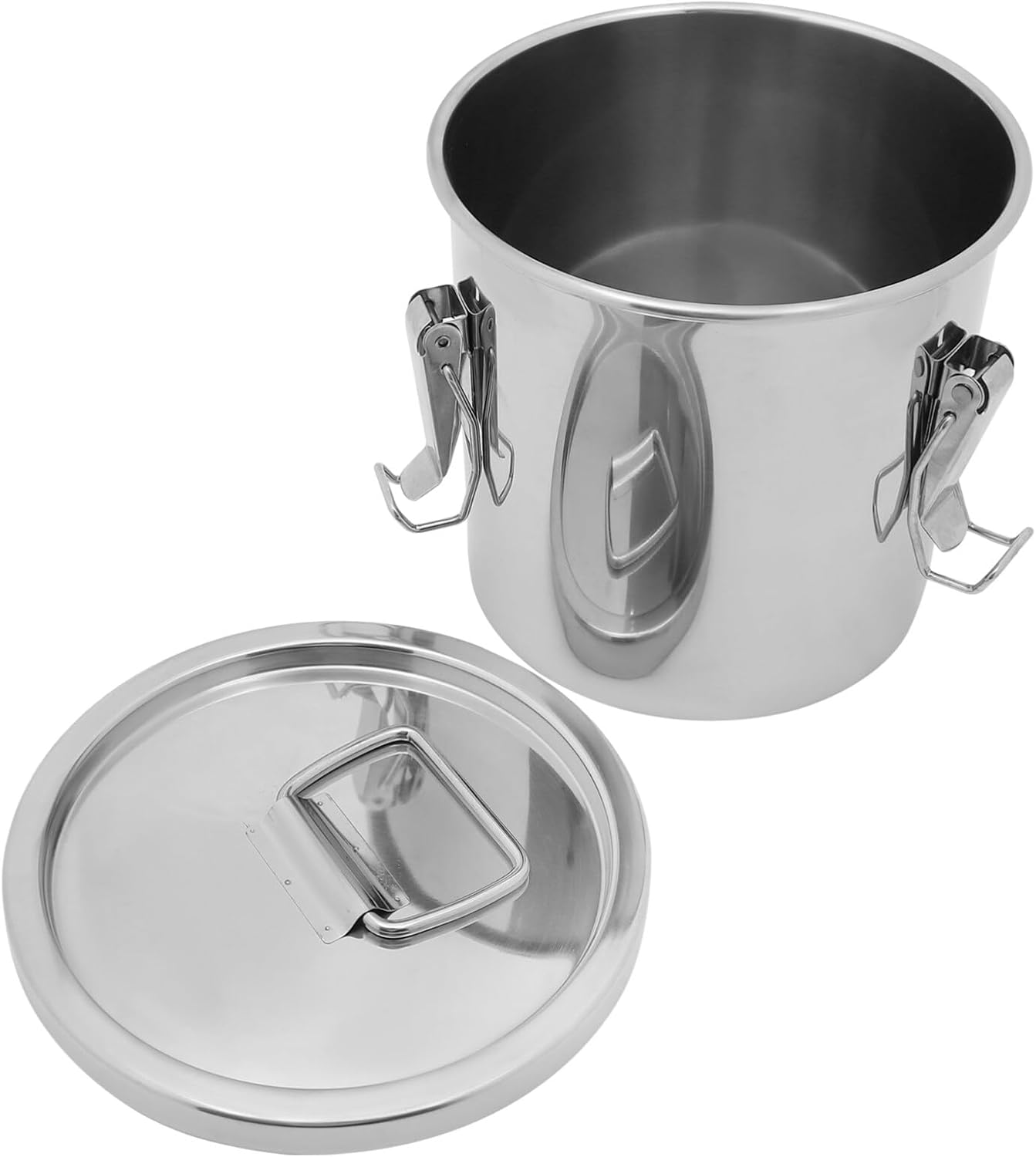 ABOOFAN Stainless Steel Airtight Barrel Large Milk Bucket Oil Bucket Food Storage for Kitchen