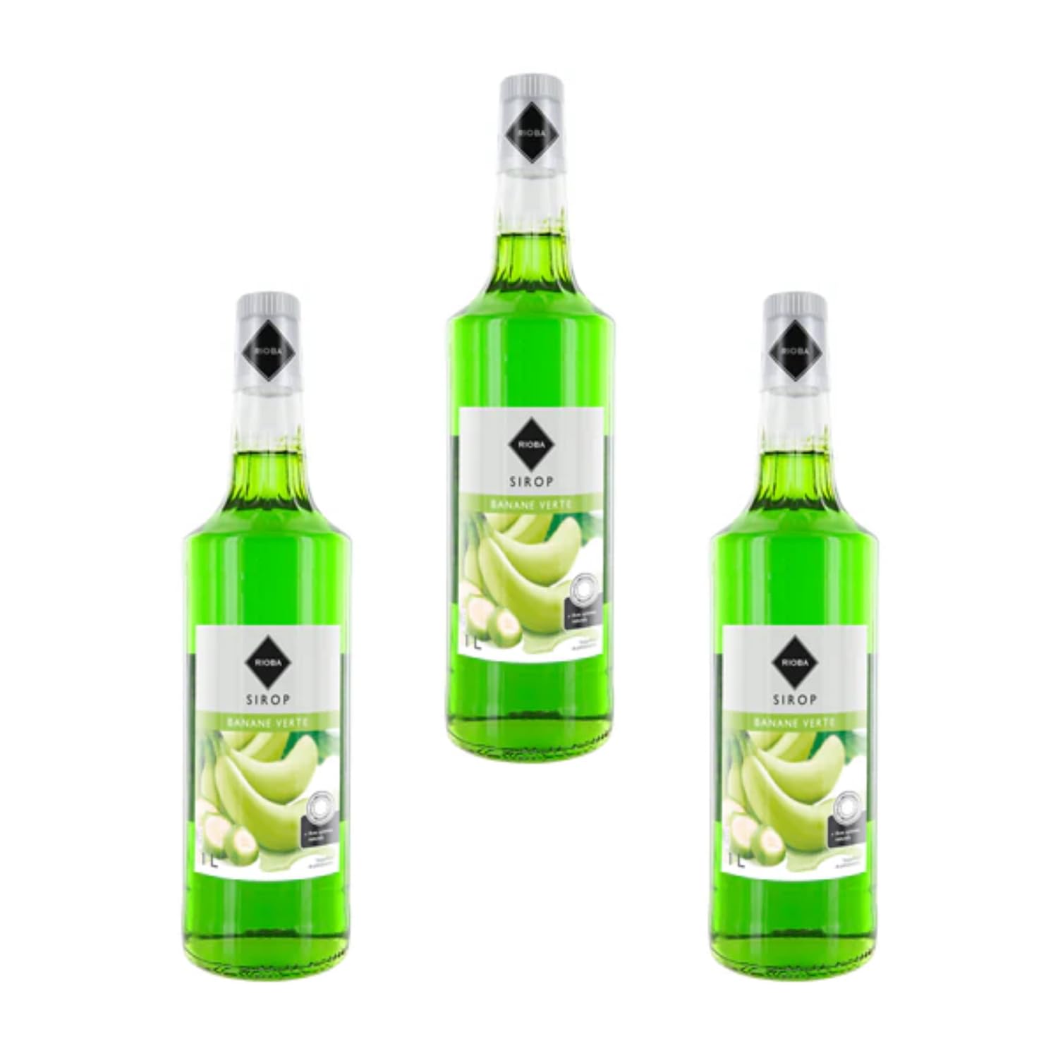 Lot de 3 Sirops Rioba - Banane verte - 3x1L