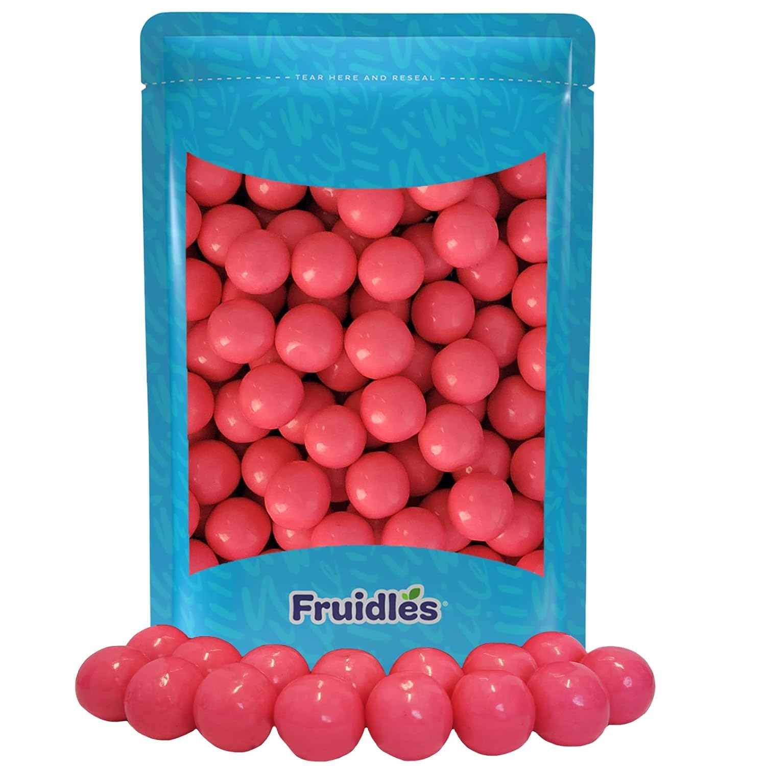 Fruidles Pink Lemonade Gum Balls Fruit Flavored, Candy Buffet Treats, Machine Size Refills, Kosher Certified Parve, 1" Inch