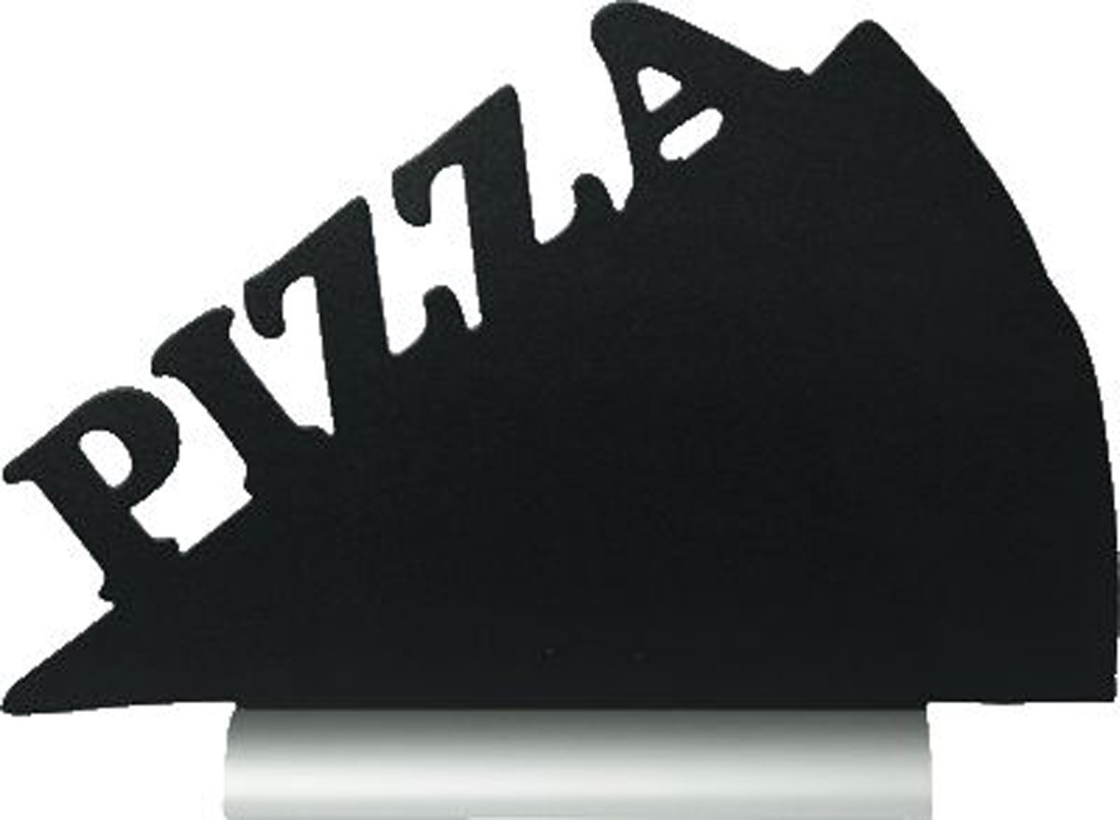 Securit Chalkboards UK Table With Aluminium Pizza with Footrest Black