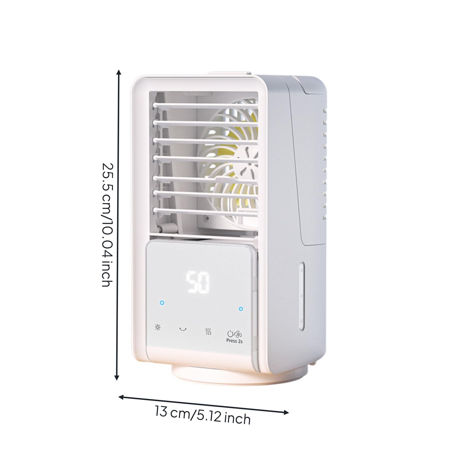 Ventilador Escritorio con Humidificador USB Mini Ventilador Mesa Portátil para Estudians, Dormitorio