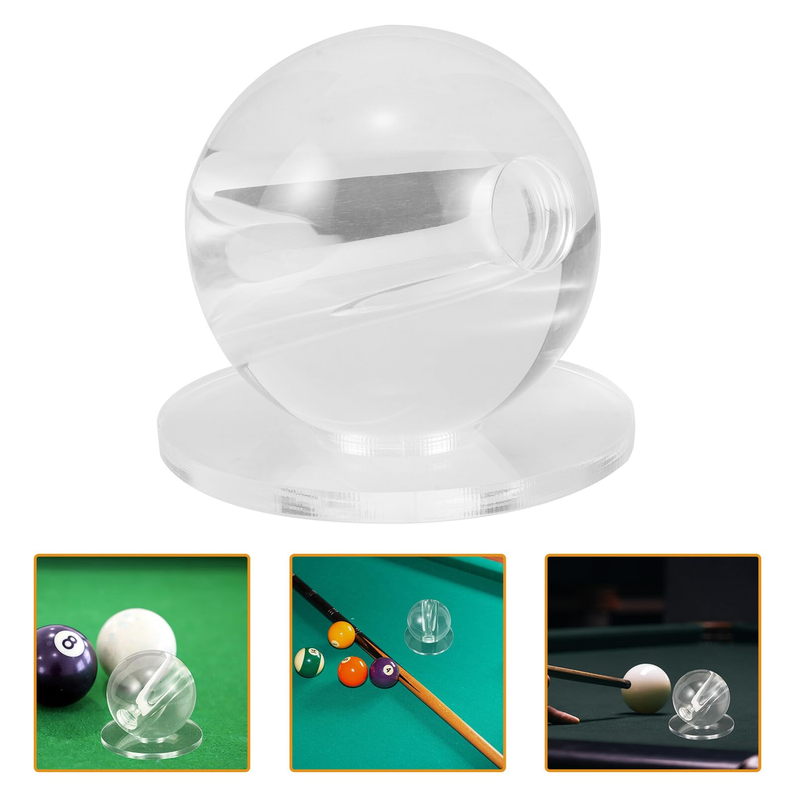 Balle d'entraînement de billard transparente pour snooker et 8 jeux de balle chinois, appareil d'exercice précis pour améliorer le contrôle des queues et