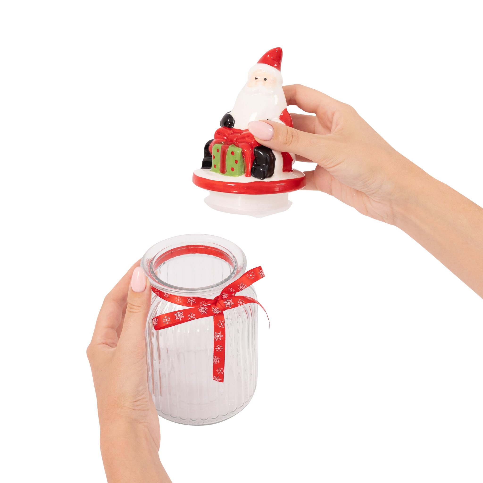 Bocaux en verre fantaisie de Noël en forme de pingouin avec motifs de pingouin